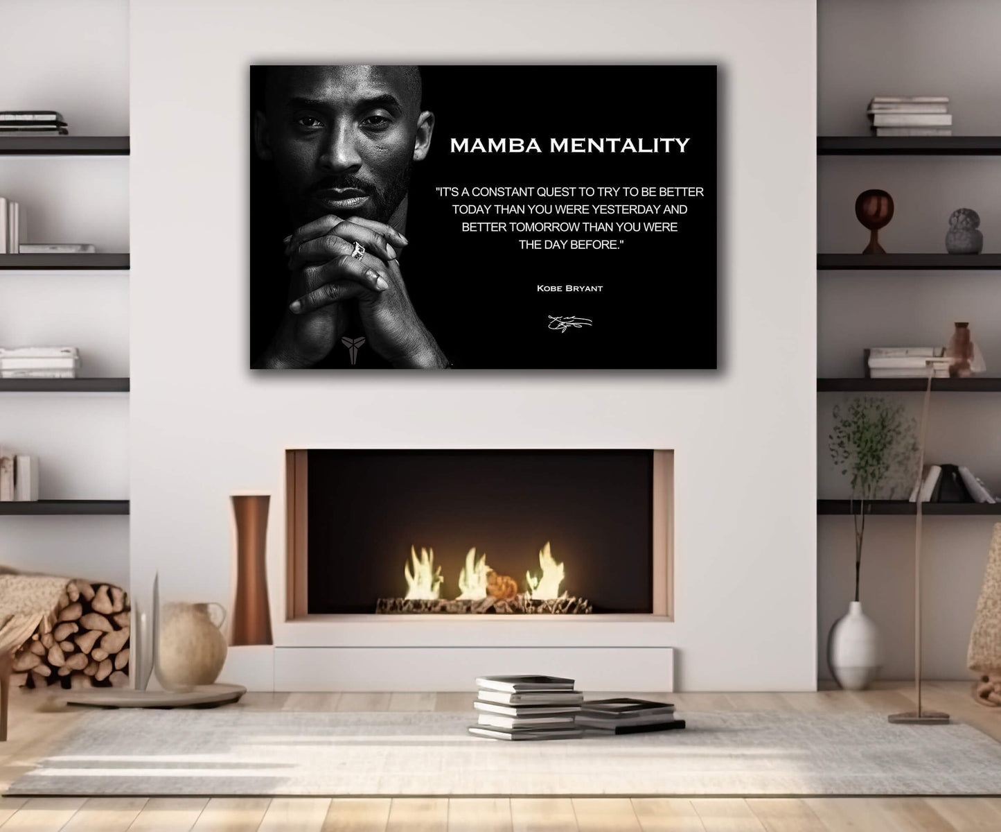 Mamba Mentality Motivation Quotes Canvas, Kobe Mentality Print, Basketball Legend Player Poster, Basketball Gift, Mindset Print, Quote