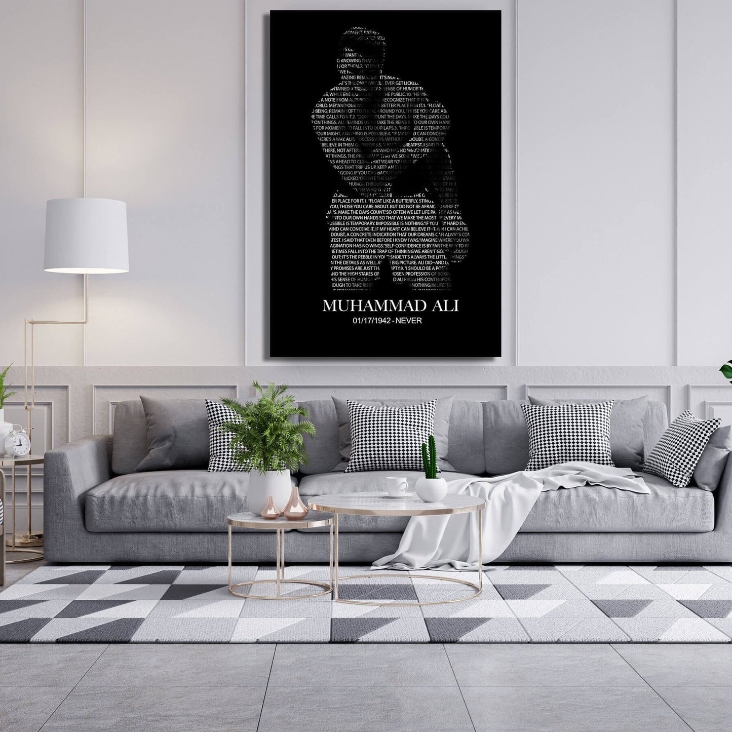 MUHAMMAD ALI The Greatest of All Time Motivational Canvas Art Boxing Quote Inspirational Wall Art Canvas Print Home/Office Champion Quote