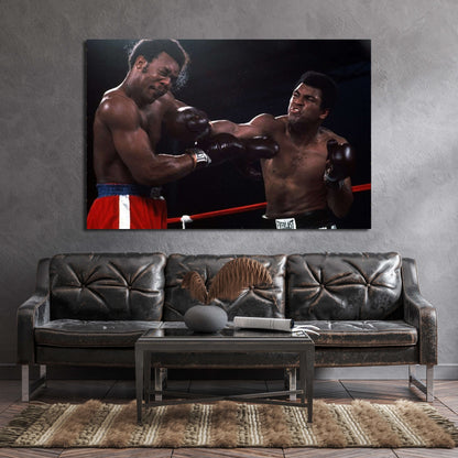 MUHAMMAD ALI - KNOCKOUT Motivational Canvas Art Boxing Quote Inspirational Wall Art Framed Canvas Poster Print Home/Office Champion Quote