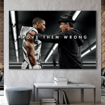 Prove Them Wrong CREED Inspirational Boxing Legend Wall Art - Handcrafted in USA - Acrylic and Canvas Art - Available in Various Sizes