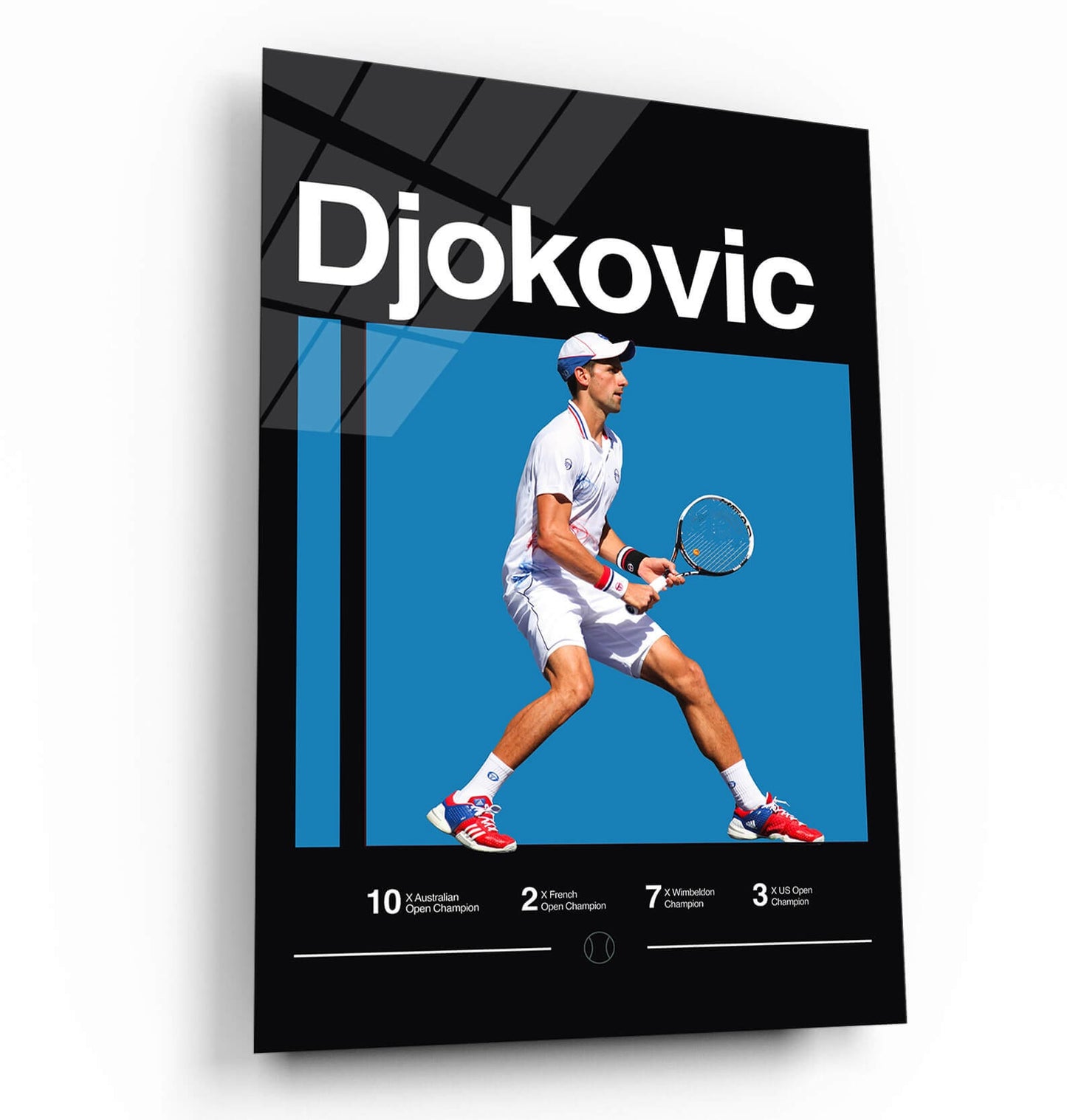 Novak Djokovic Poster, Tennis Print, Minimalist, Mid-Century Modern, Tennis Fans, Sports Office Wall Art, Sports Bedroom