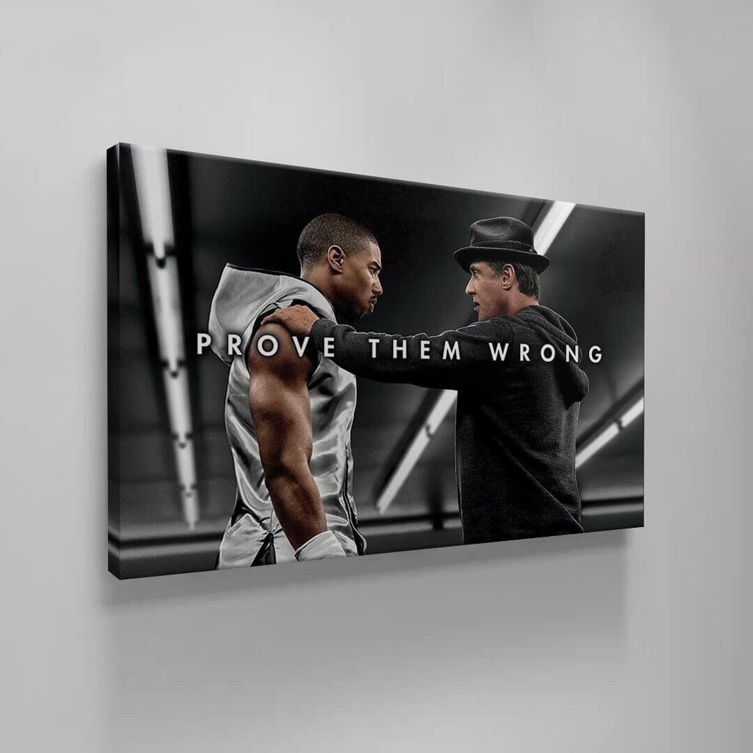 Prove Them Wrong CREED Inspirational Boxing Legend Wall Art - Handcrafted in USA - Acrylic and Canvas Art - Available in Various Sizes