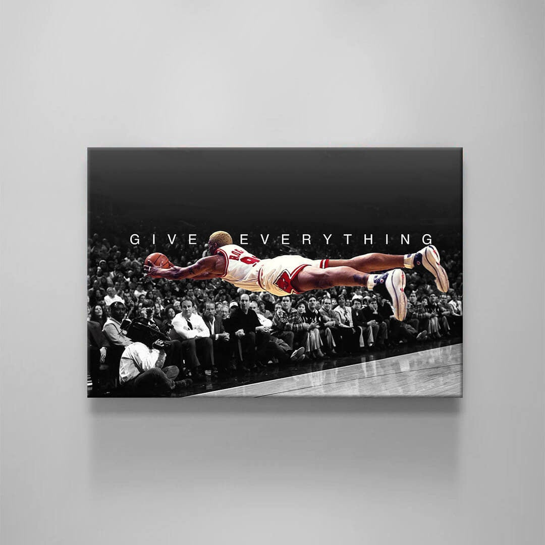 DENNIS RODMAN BASKETBAL Player Of All The Time Motivational Wall Art, Super Star Inspirational Poster, Basketball Fans Canvas, Sport Room