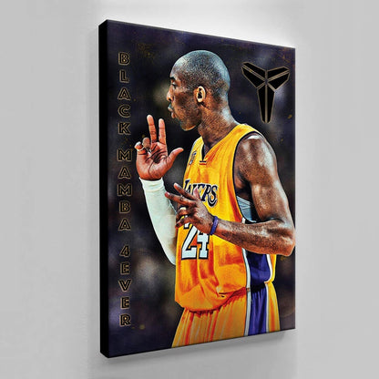 Mamba Mentality Kobe Bryant GOAT Poster - Basketball Room Office Wall Decor - Minimalist Print of the Best Player of All Time