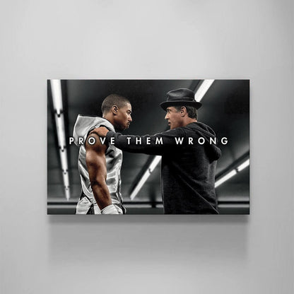 Prove Them Wrong CREED Inspirational Boxing Legend Wall Art - Handcrafted in USA - Acrylic and Canvas Art - Available in Various Sizes