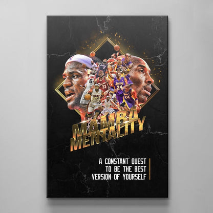 Mamba Mentality Kobe Bryant LeBron James - Basketball Room Office Wall Decor - Minimalist Print of the Best Player of All Time