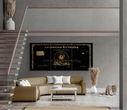 Set of 3 Tony Montana "Scarface" Canvas Prints - American Express Gold Amex Motivational Wall Art Poster, Iconic Movie Entrepreneur Decor for Home Office Gym Dorm Man Cave