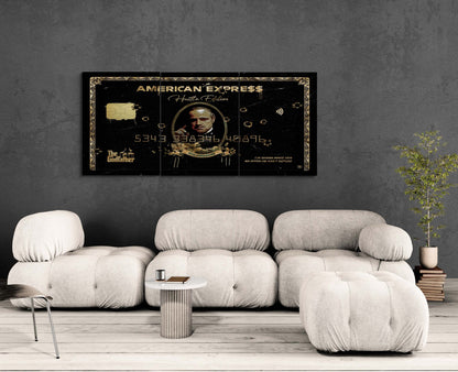 Set of 3 Vito Corleone Wall Art, The Godfather Large  Canvas The Make An Offer Poster, American Express Gold Print