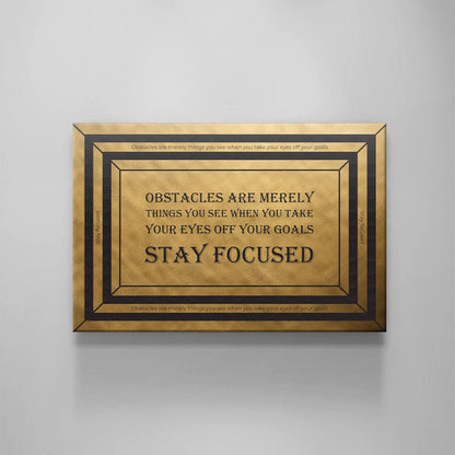 Stay Focused Wall Art Premium Canvas High Quality Motivational Inspirational Framed Canvas Quote Art Poster Print Ready to Hang