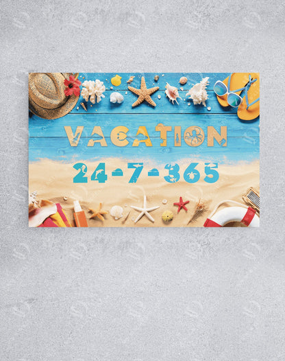 Travel Canvas - Vacation Ocean Beach Design - Entrepreneur Canvas - Never Give Up