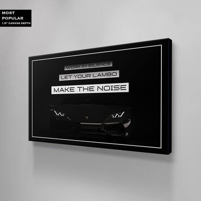 Lamborghini Motivational Wall Art Canvas Print Office Decor Entrepreneur Motivation Lambo Dreams Inspirational Wall Sign Sport Car Art