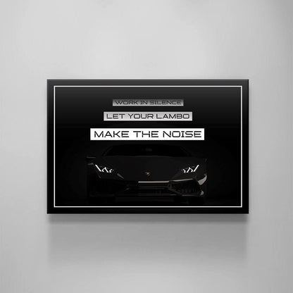 Lamborghini Motivational Wall Art Canvas Print Office Decor Entrepreneur Motivation Lambo Dreams Inspirational Wall Sign Sport Car Art