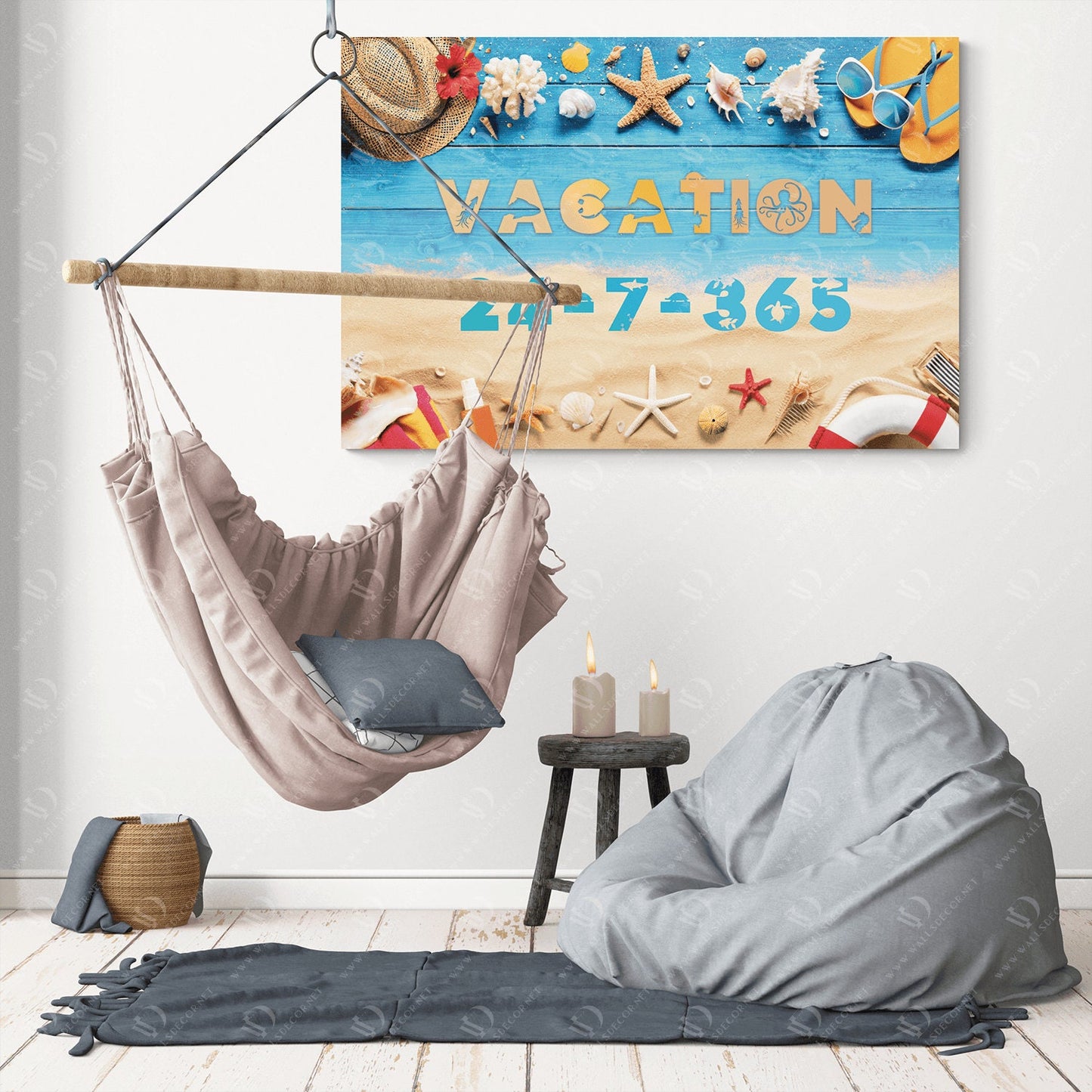 Travel Canvas - Vacation Ocean Beach Design - Entrepreneur Canvas - Never Give Up