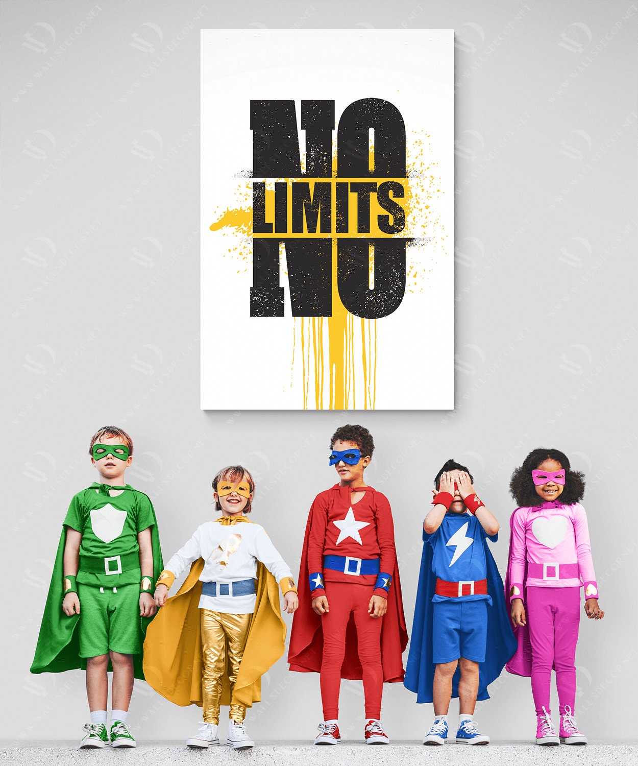 No Limits Canvas Quote Motivational Design Entrepreneur Pop Art