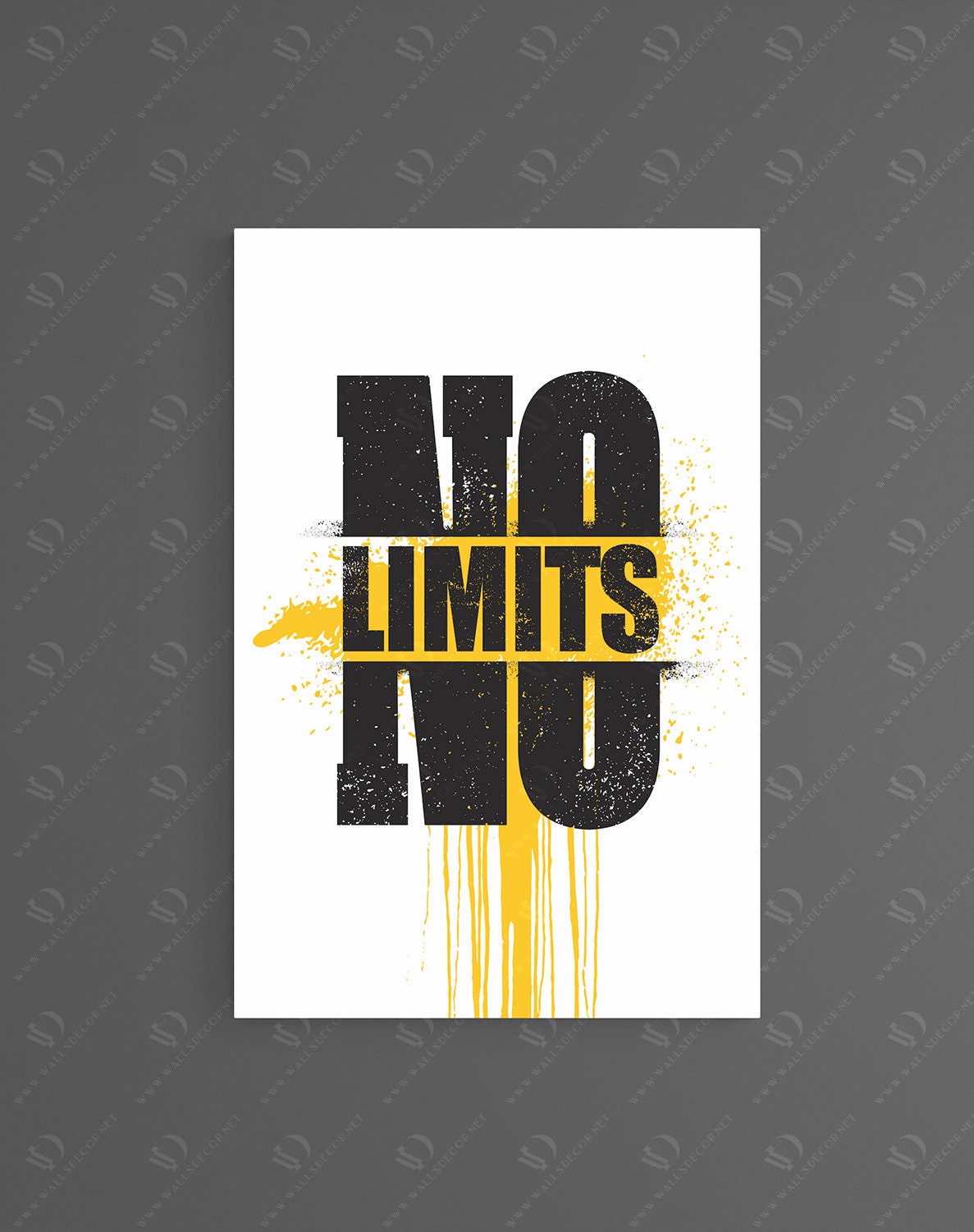 No Limits Canvas Quote Motivational Design Entrepreneur Pop Art