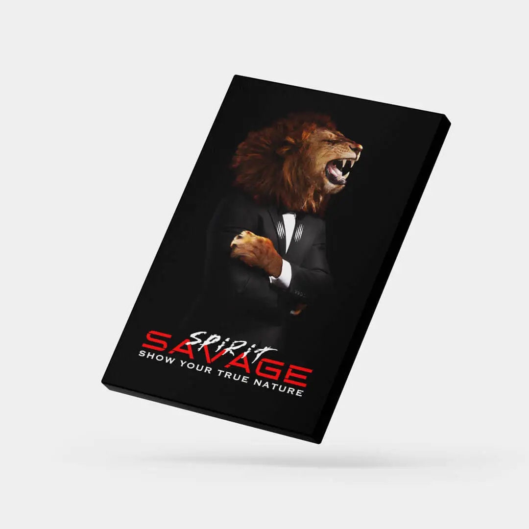 Lion Head Motivational Quote Art Posters and Prints on Canvas Savage Spirit Quote Art Lion Roaring Poster Decor Show Your True Nature