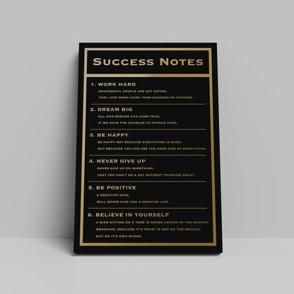 Motivational office decor canvas print inspirational SUCCESS art success notes home office wall decor living room canvas poster