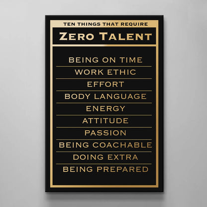 Motivational office decor canvas print inspirational SUCCESS art ten success talent quotes SUCCESS home wall decor living room canvas poster