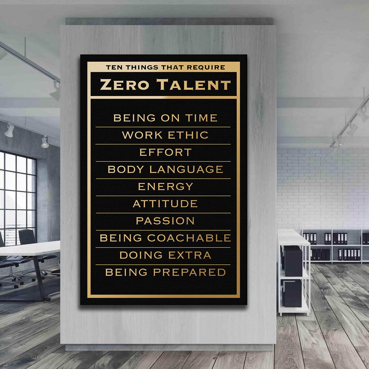 Motivational office decor canvas print inspirational SUCCESS art ten success talent quotes SUCCESS home wall decor living room canvas poster