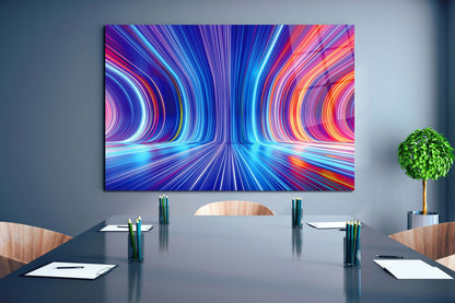 Vibrant Abstract Color Waves - Acrylic Metal and Canvas Art Collection - Handcrafted in the USA Various Sizes Available