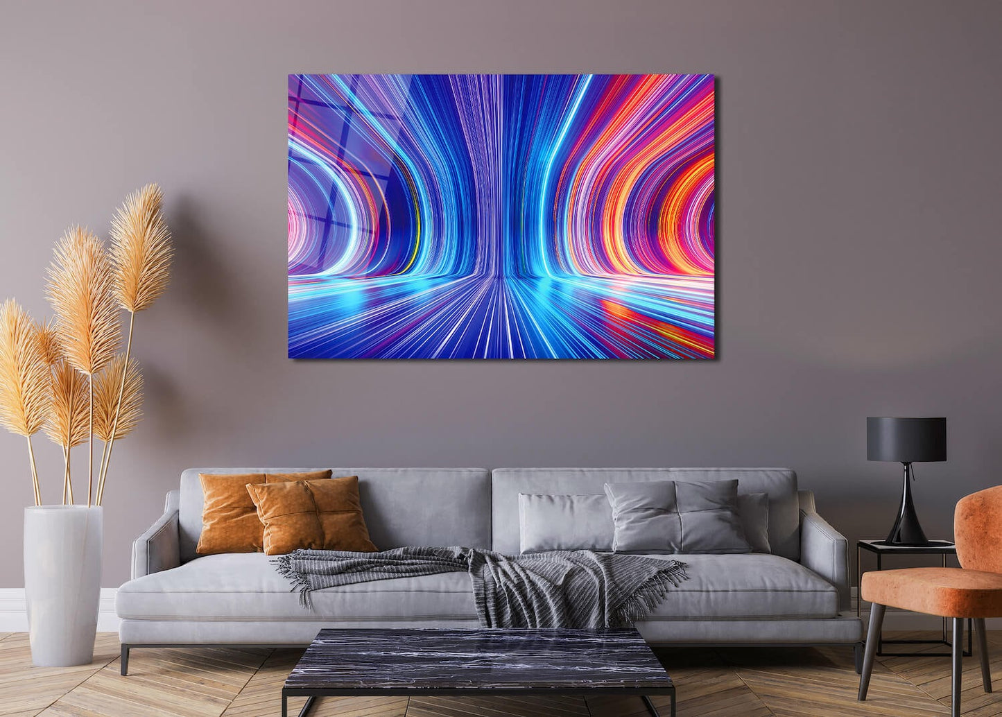 Vibrant Abstract Color Waves - Acrylic Metal and Canvas Art Collection - Handcrafted in the USA Various Sizes Available