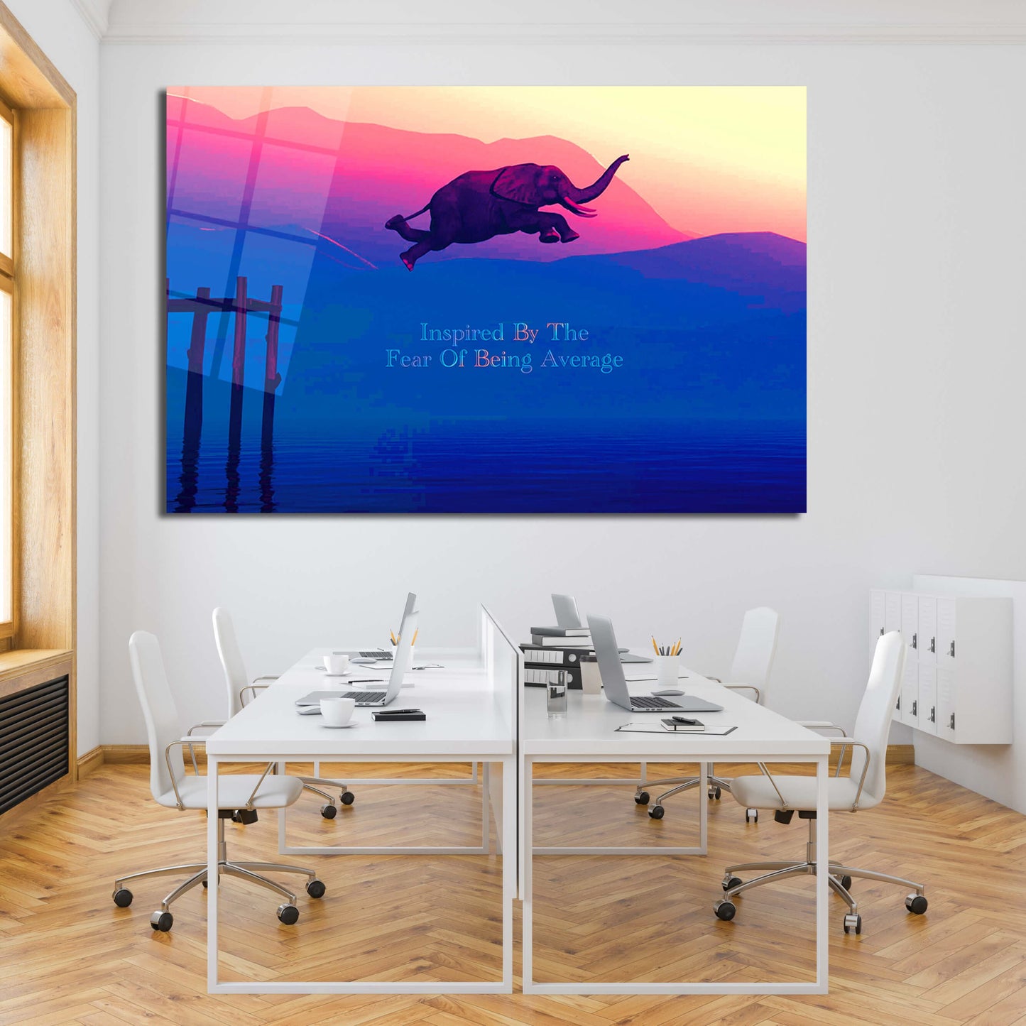 Acrylic or Metal Poster Gloss Effect Print Fear of Being Average High Resolution Vivid Colors Best Quality Modern Fine Art