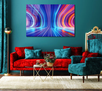 Vibrant Abstract Color Waves - Acrylic Metal and Canvas Art Collection - Handcrafted in the USA Various Sizes Available