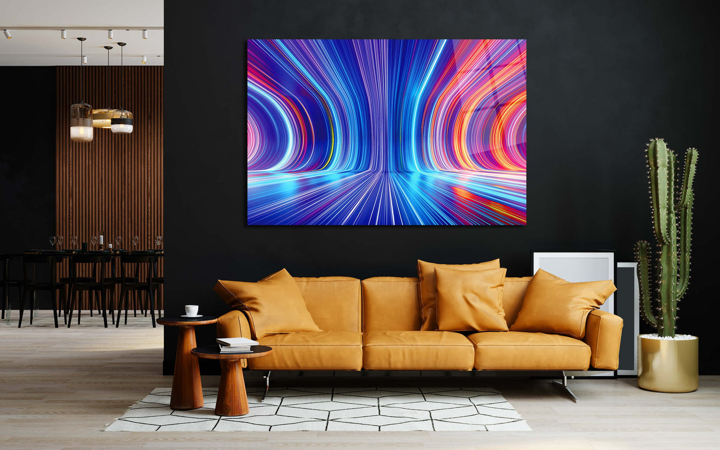 Vibrant Abstract Color Waves - Acrylic Metal and Canvas Art Collection - Handcrafted in the USA Various Sizes Available