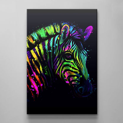 Neon Effect Colored Zebra