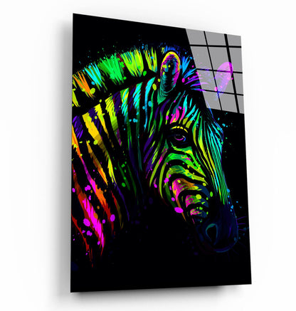 Neon Effect Colored Zebra