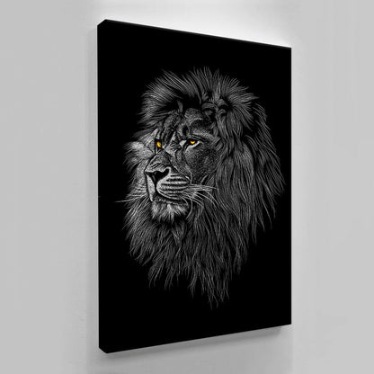 Adult Will Lion Head motivation of art inspirational canvas, living room poster