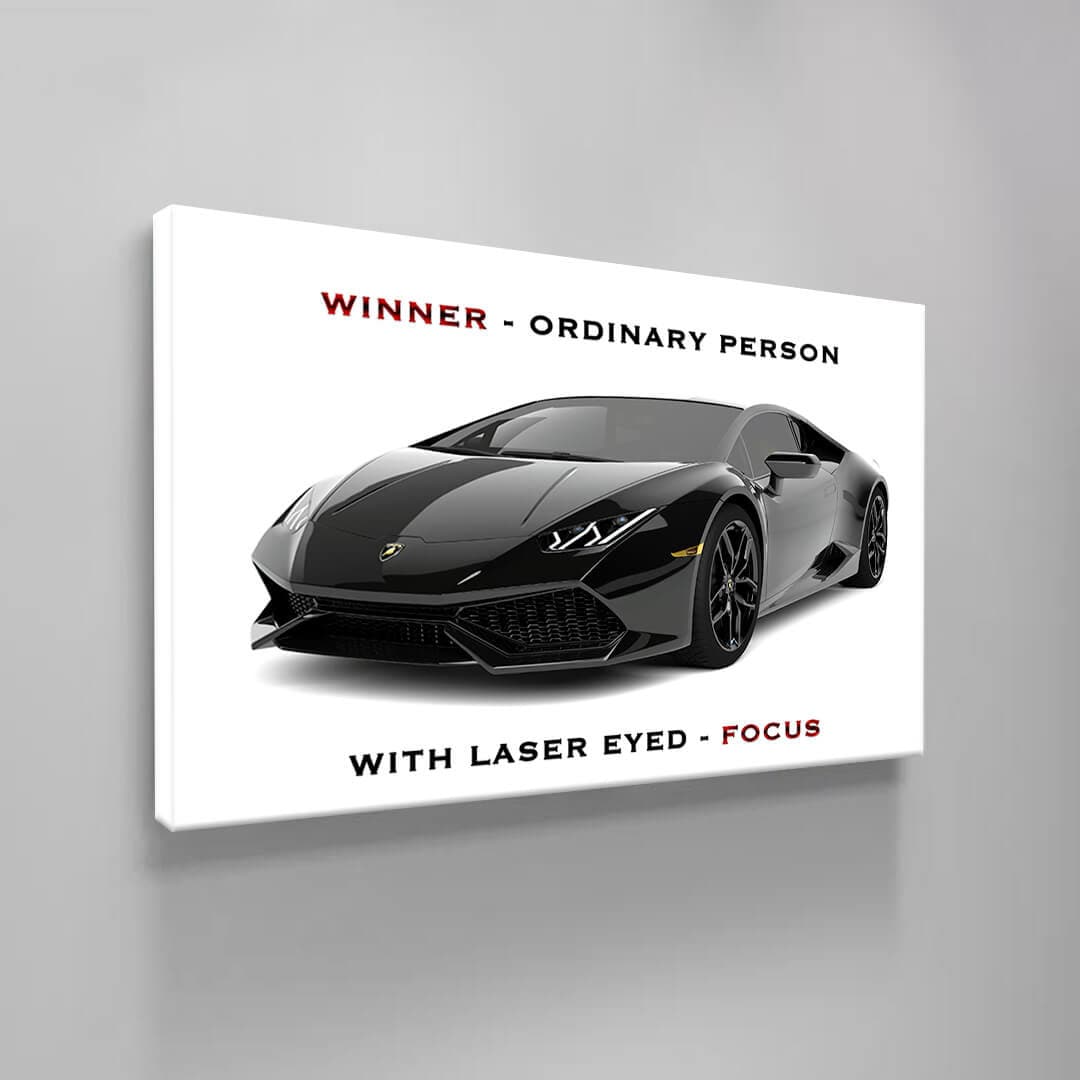 Lamborghini Motivational Wall Art Canvas Print Office Decor Entrepreneur Motivation Lambo Acrylic Inspirational Wall Sign Sport Car Metal