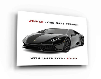 Lamborghini Motivational Wall Art Canvas Print Office Decor Entrepreneur Motivation Lambo Acrylic Inspirational Wall Sign Sport Car Metal