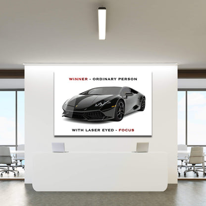 Lamborghini Motivational Wall Art Canvas Print Office Decor Entrepreneur Motivation Lambo Acrylic Inspirational Wall Sign Sport Car Metal