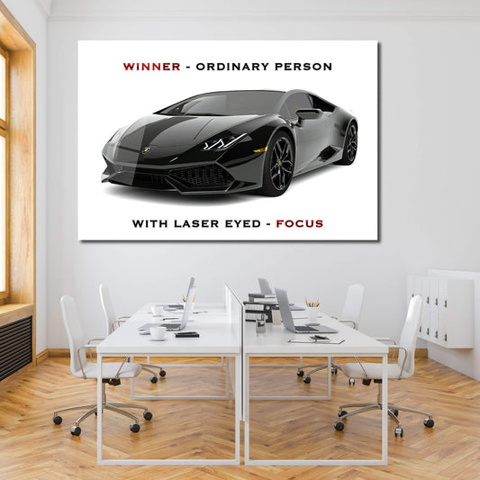 Lamborghini Motivational Wall Art Canvas Print Office Decor Entrepreneur Motivation Lambo Acrylic Inspirational Wall Sign Sport Car Metal