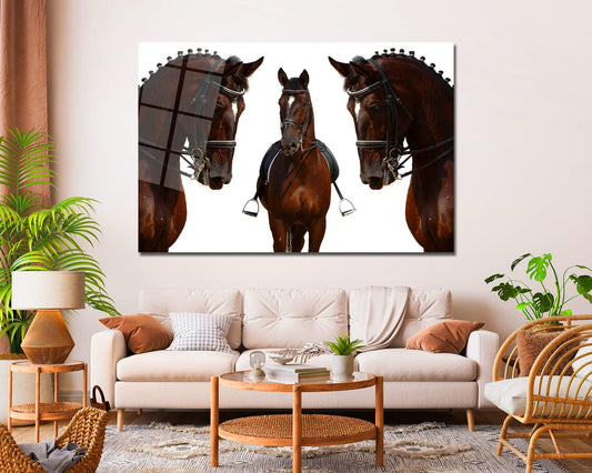 Three Brown Adult Horses