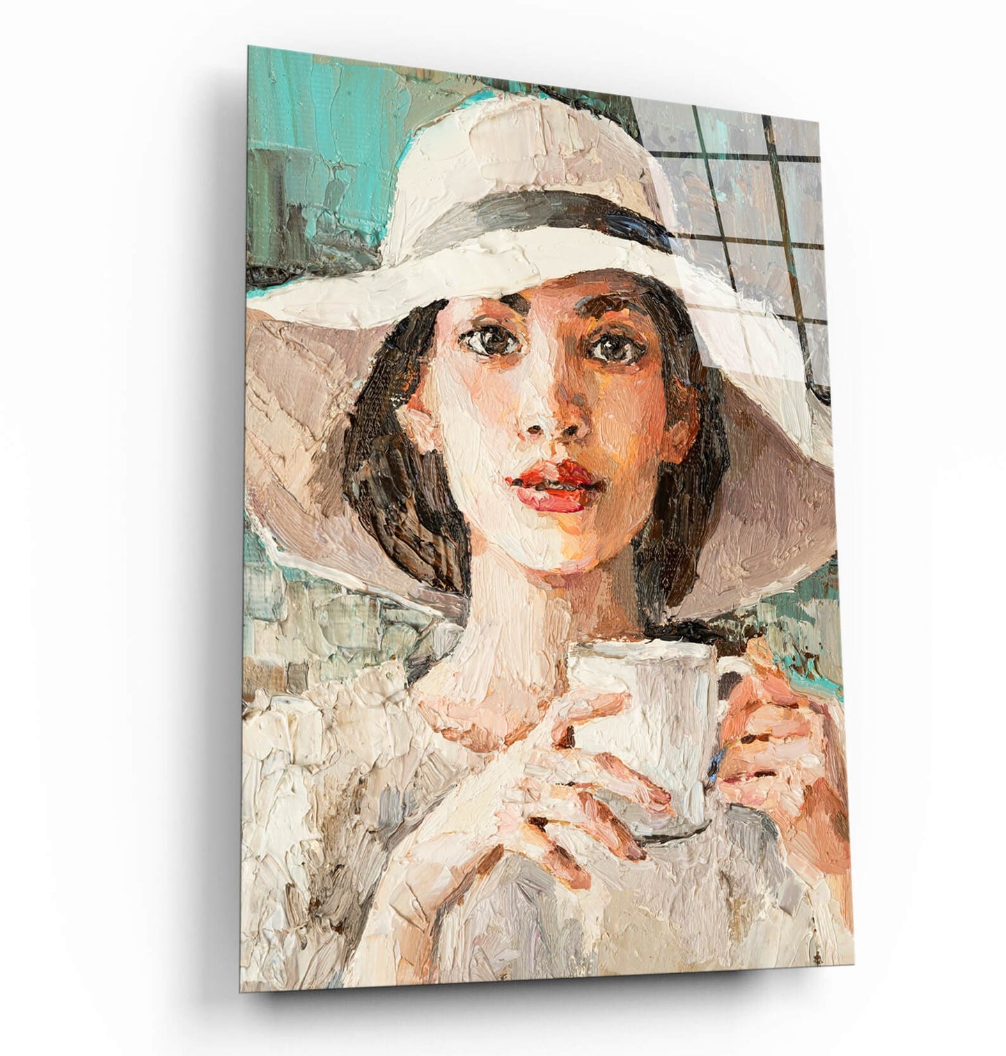 Elegant Woman Drinking Coffee