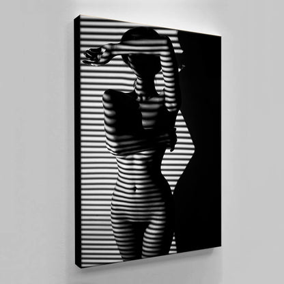 Black and White Girl sensual woman black and white girl art living room canvas