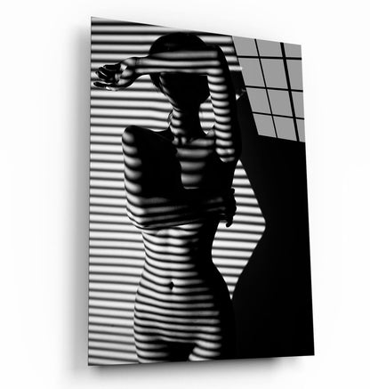 Black and White Girl sensual woman black and white girl art living room canvas