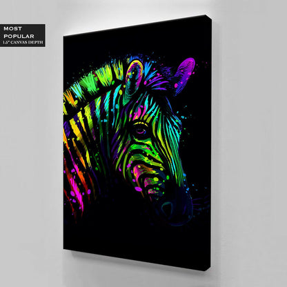 Neon Effect Colored Zebra