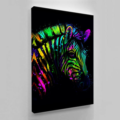 Neon Effect Colored Zebra