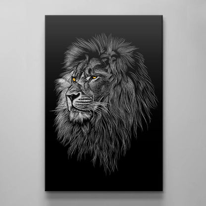 Adult Will Lion Head motivation of art inspirational canvas, living room poster