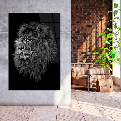 Adult Will Lion Head motivation of art inspirational canvas, living room poster