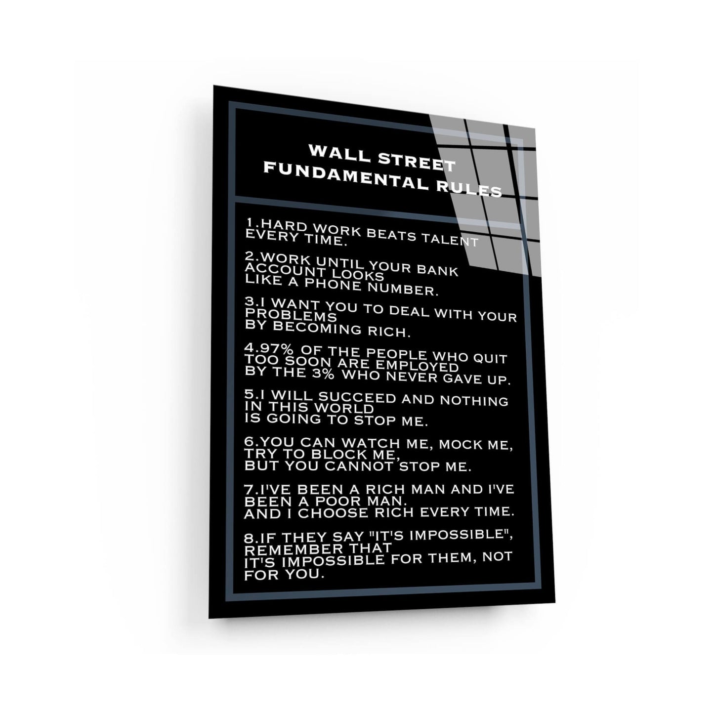 Motivational financial quotes canvas acrylic art inspirational SUCCESS quote Wall Street rules SUCCESS trader entrepreneur office print