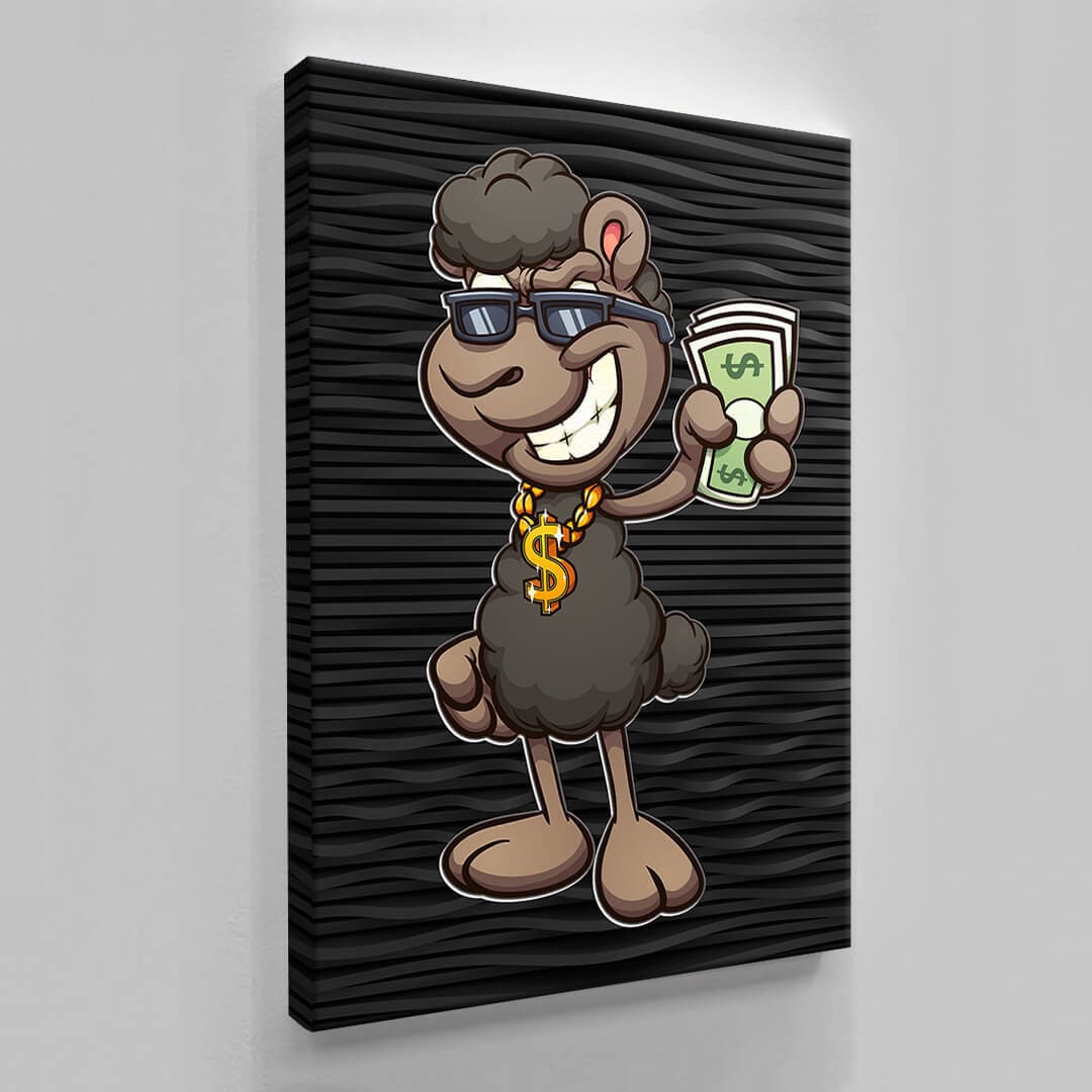 Black Sheep Money abstract poster money, Canvas dollar print