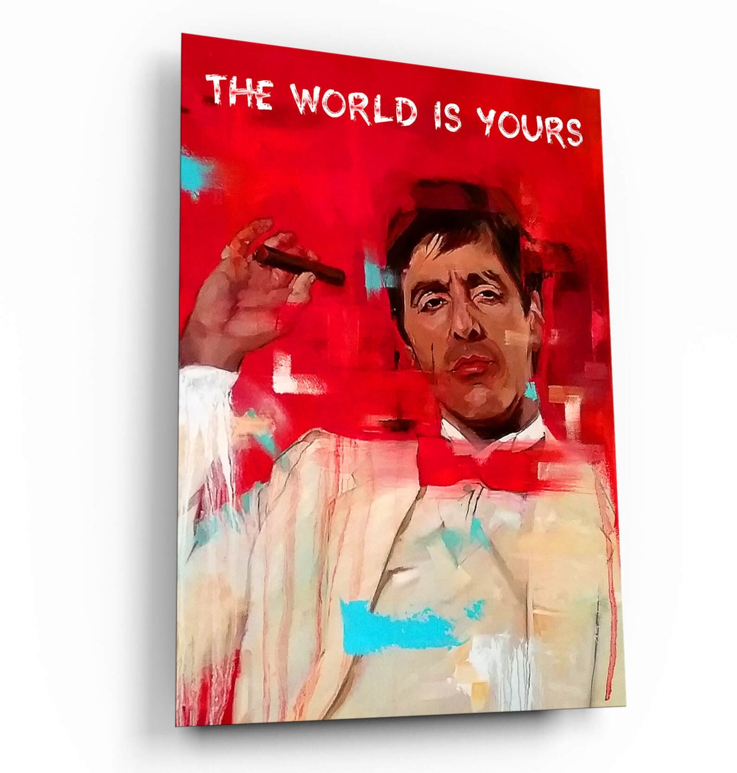 The World is Yours Canvas - Tony Montana Metal Poster Print - Scarface Inspirational Acrylic Wall Art