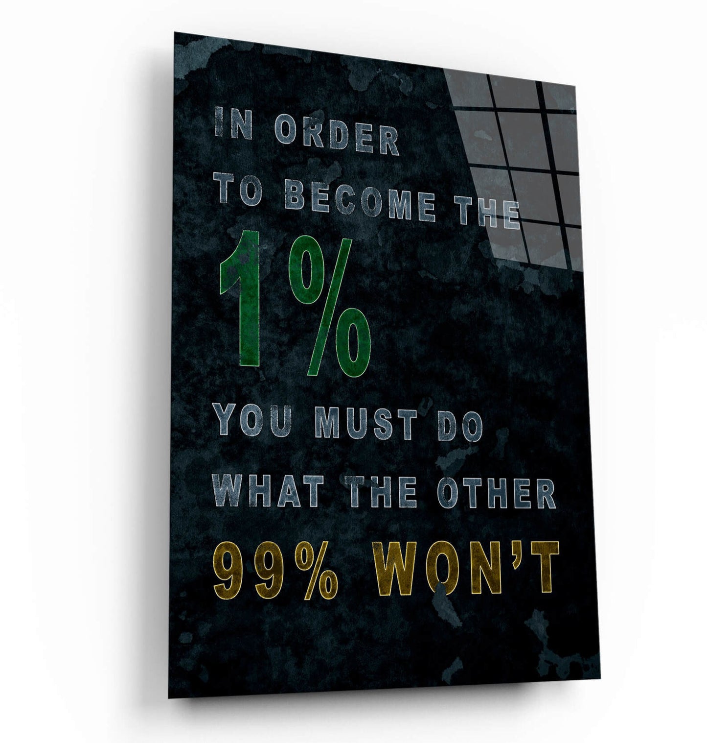 In Order to Become the 1 Percent You Must Do What the Other 99 Won't Canvas Motivational Quote Art