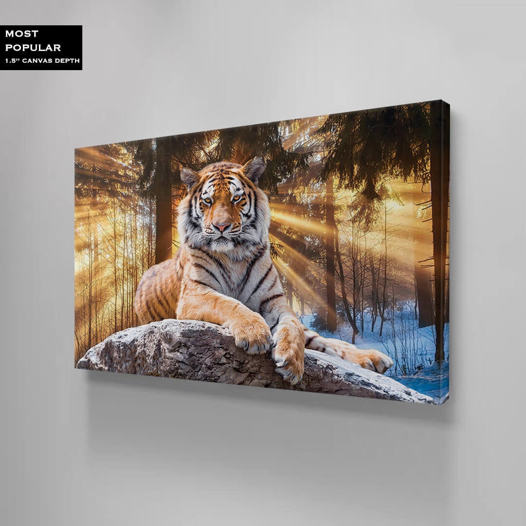 Adult Will Tiger Head abstract, art tiger in the woods gold Tiger art