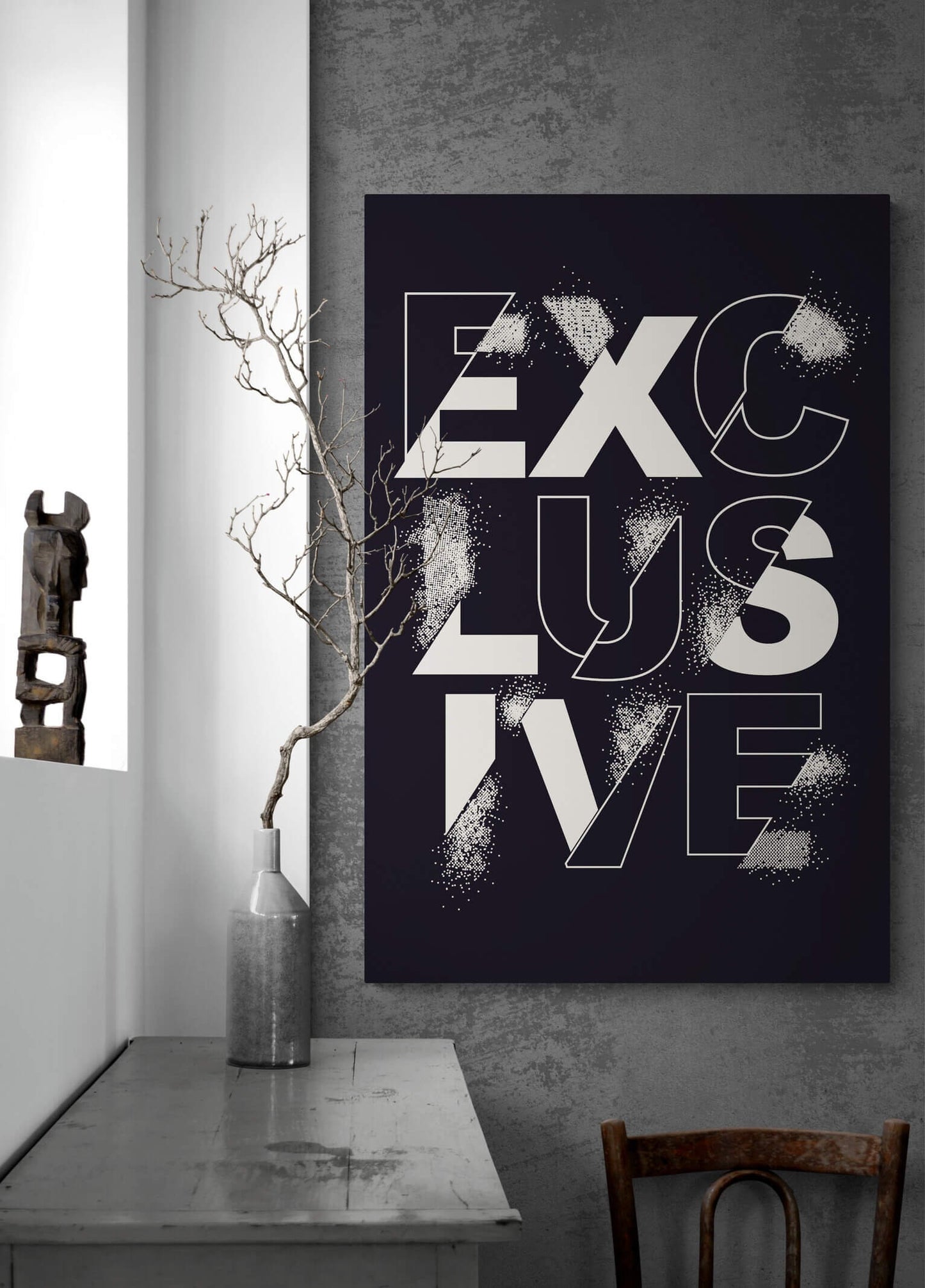 Exclusive Beautifully Designed Canvas Living Room Abstract Poster Wall Art Black and White Special Edition Home Decor Bedroom Canvas