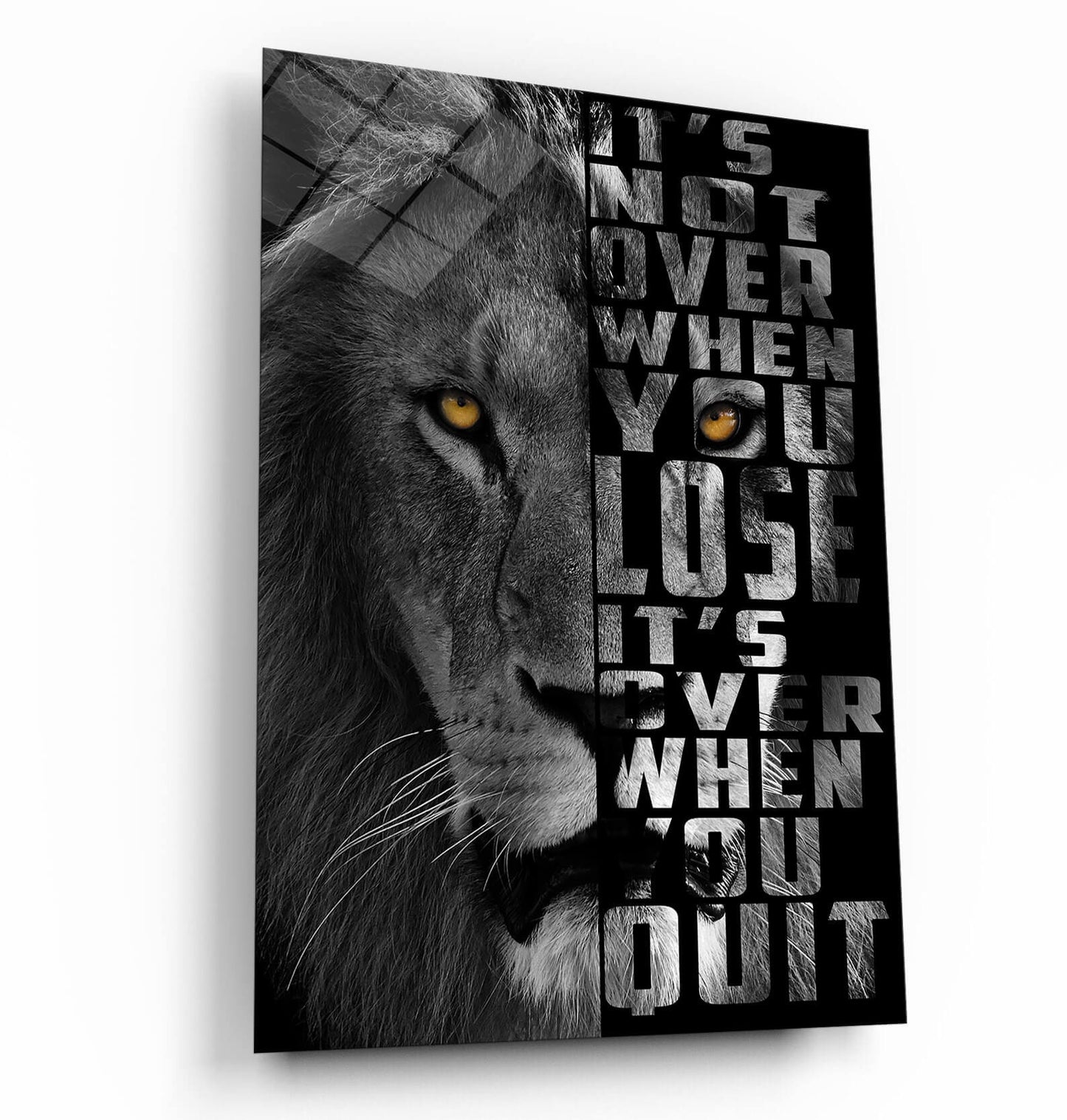 It's Not Over When You Lose It's Over When You Quit Canvas Never Quit Inspirational Art The Moment You Give Up Someone Else Wins Lion Quote